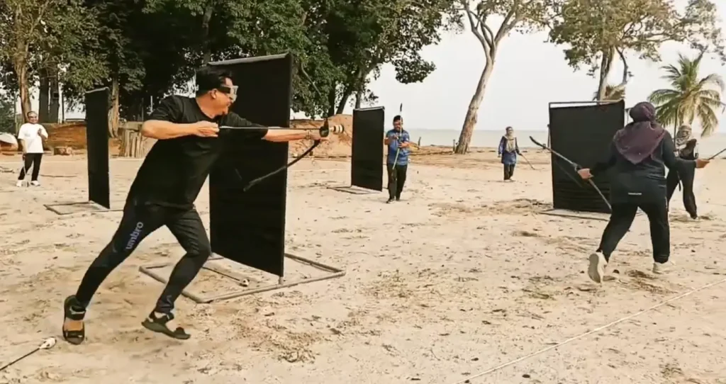 Peserta MBSA Audit Team menyertai aktiviti archery combat di Port Dickson
