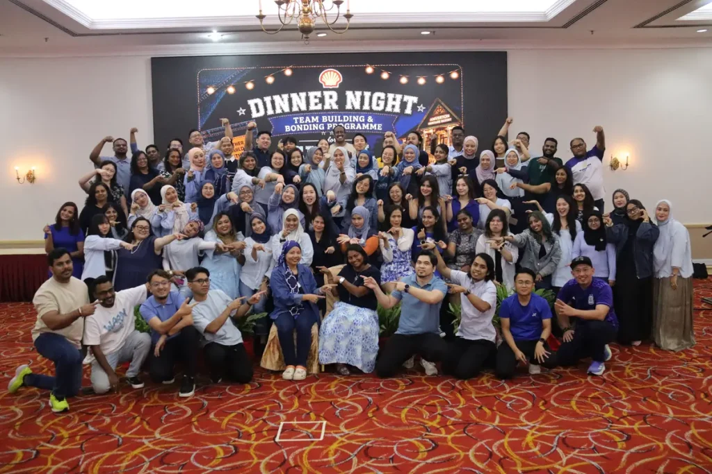 Peserta Shell Global HR dalam program team building HRD Corp di Amverton Heritage Resort Melaka